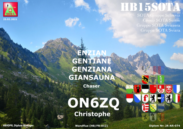 ON6ZQ HB15SOTA Enzian