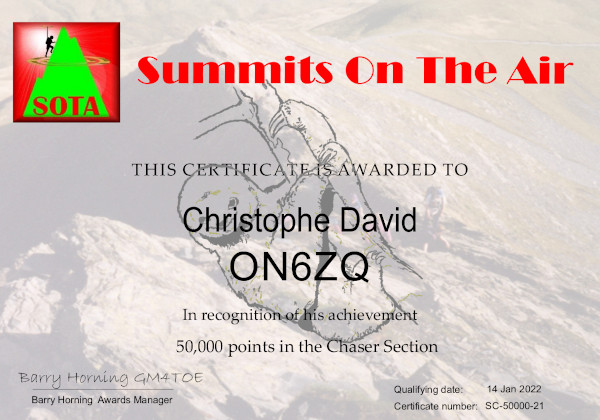 ON6ZQ SOTA chaser (SuperSloth)